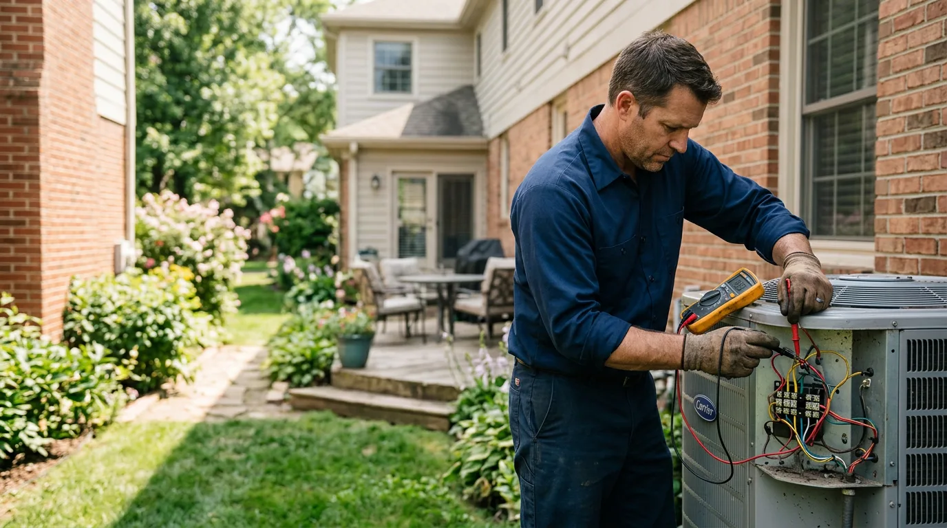 HVAC technician working near New Milton, WV